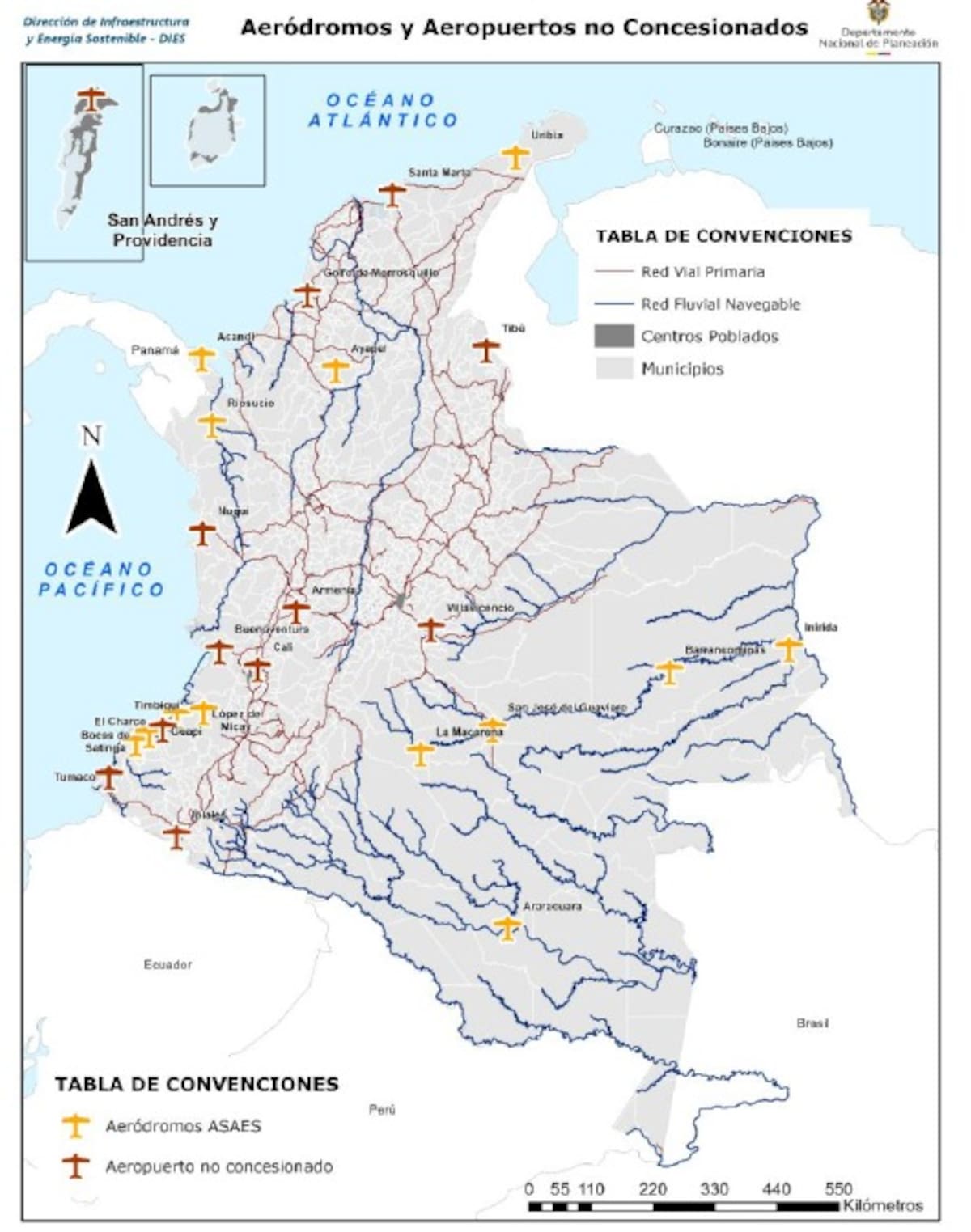Santander quedó sin inversión en billonario Conpes del Gobierno Petro para aeropuertos y aeródromos | Foto CONPES 4205