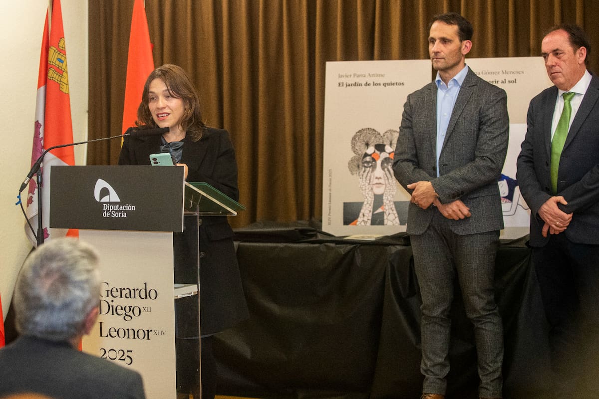 La santandereana Diana Carolina Gómez Meneses fue reconocida con el Premio de Poesía Gerardo Diego 2025 por su libro Dejarte Morir al Sol, destacándose entre cerca de 1.500 obras presentadas de distintos países. / Tomada de la Diputación de Soria