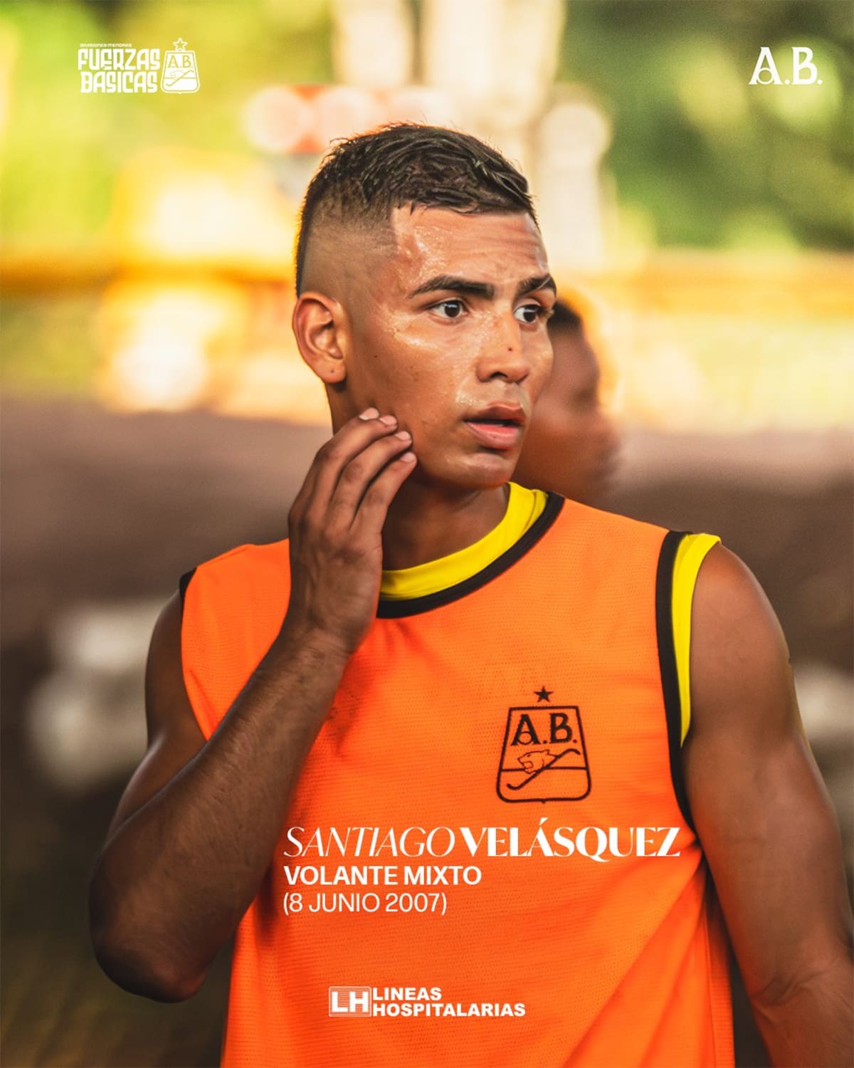 Santiago Velásquez espera su oportunidad en el Atlético Bucaramanga. Foto: cortesía Atlético Bucaramanga.
