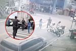 Video muestra cómo una mujer se acerca con un cuchillo a un policía y termina baleada