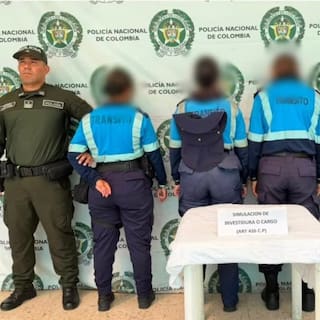 Se hacían pasar por agentes de tránsito para detener conductores: cuatro capturados en el Cesar