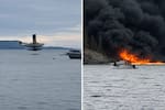 Video: hidroavión con 11 personas cae al mar y se incendia frente a la costa de Washington