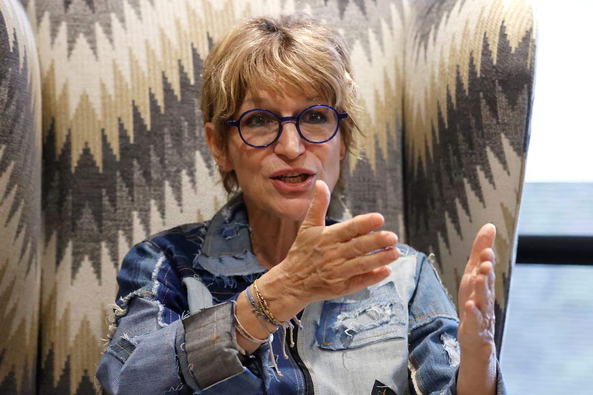Secretaria general de Amnistía Internacional (AI), Agnès Callamard, hablando que "los mecanismos de represión" en Venezuela "no han cambiado", pese a la intervención estadounidense que el 3 de enero pasado condujo a la captura de Nicolás Maduro en Caracas. EFE/Mauricio Dueñas Castañeda