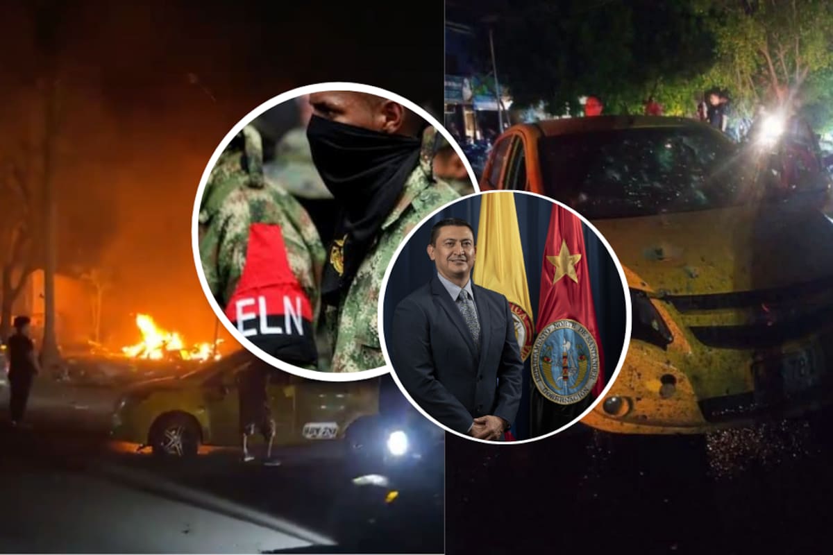 George Quintero, secretario de Seguridad de Norte de Santander, señaló que, según información recibida de la Policía, el ELN estaría detrás del carro bomba ocurrido en Los Patios. Fotos tomadas de: X.
