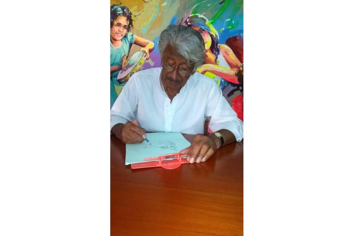 Los caricaturistas Calarcá, Domingó y Kekar estarán el próximo sábado 7 de octubre realizando caricaturas totalmente gratis en el parque La Libertad de San Gil. Y el domingo 8 en el parque principal de Barichara. (Foto: Ana Rojas / VANGUARDIA LIBERAL)