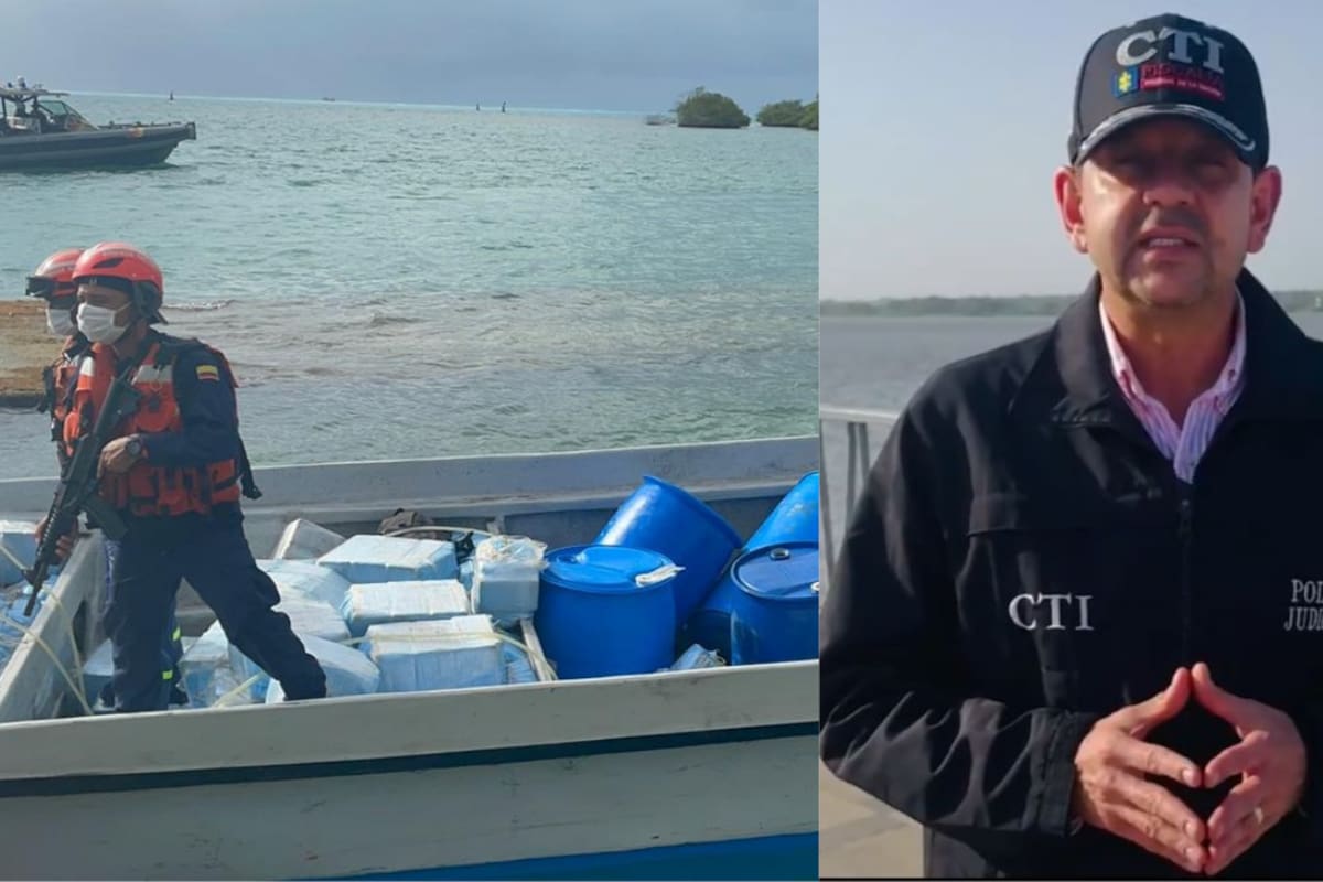 Según las investigaciones, la estructura utilizaba lanchas rápidas desde el Golfo de Morrosquillo para movilizar cargamentos de cocaína hacia rutas internacionales. Registro gráfico difundido por // Colprensa. Imagen de apoyo CTI : captura realizada a partir de un video divulgado públicamente en la red social X sobre el operativo de las autoridades.