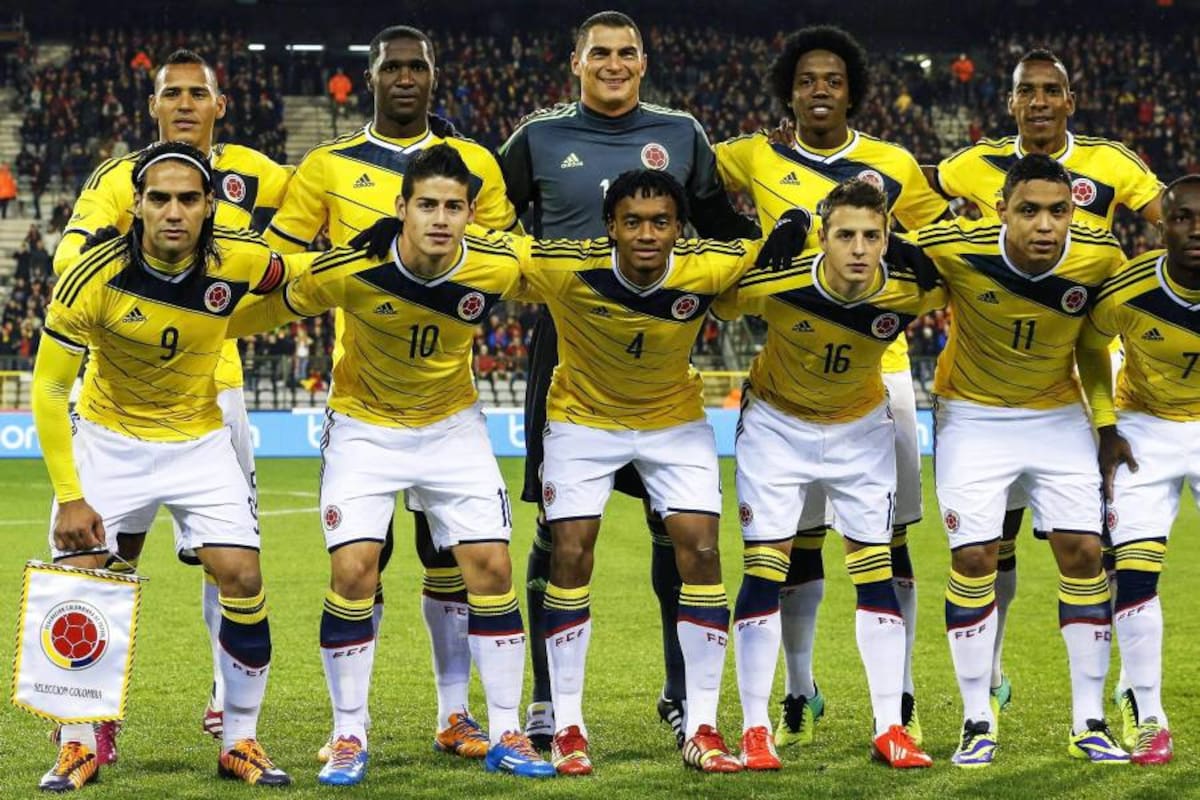 Esta es parte del plantel de la selección Colombia que llevó al conjunto nacional al Mundial de 2014. EFE/Thierry Roge