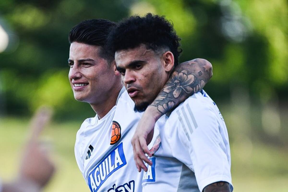 James Rodríguez y Luis Díaz, referentes de la Selección Colombia de Fútbol./EFE