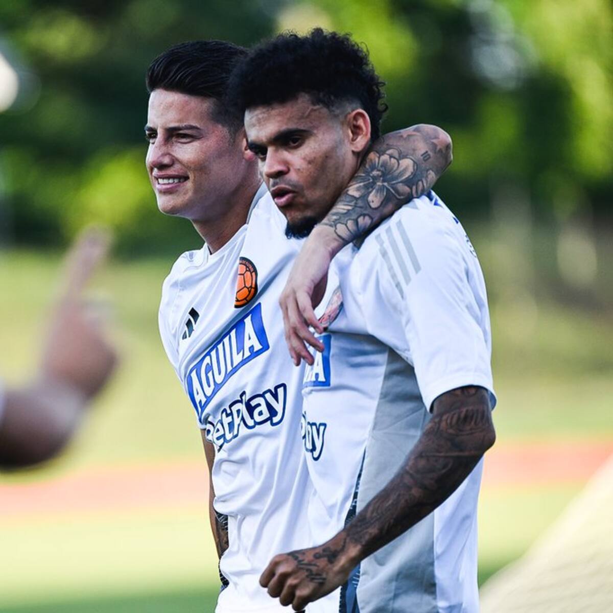 James Rodríguez y Luis Díaz, referentes de la Selección Colombia de Fútbol./EFE