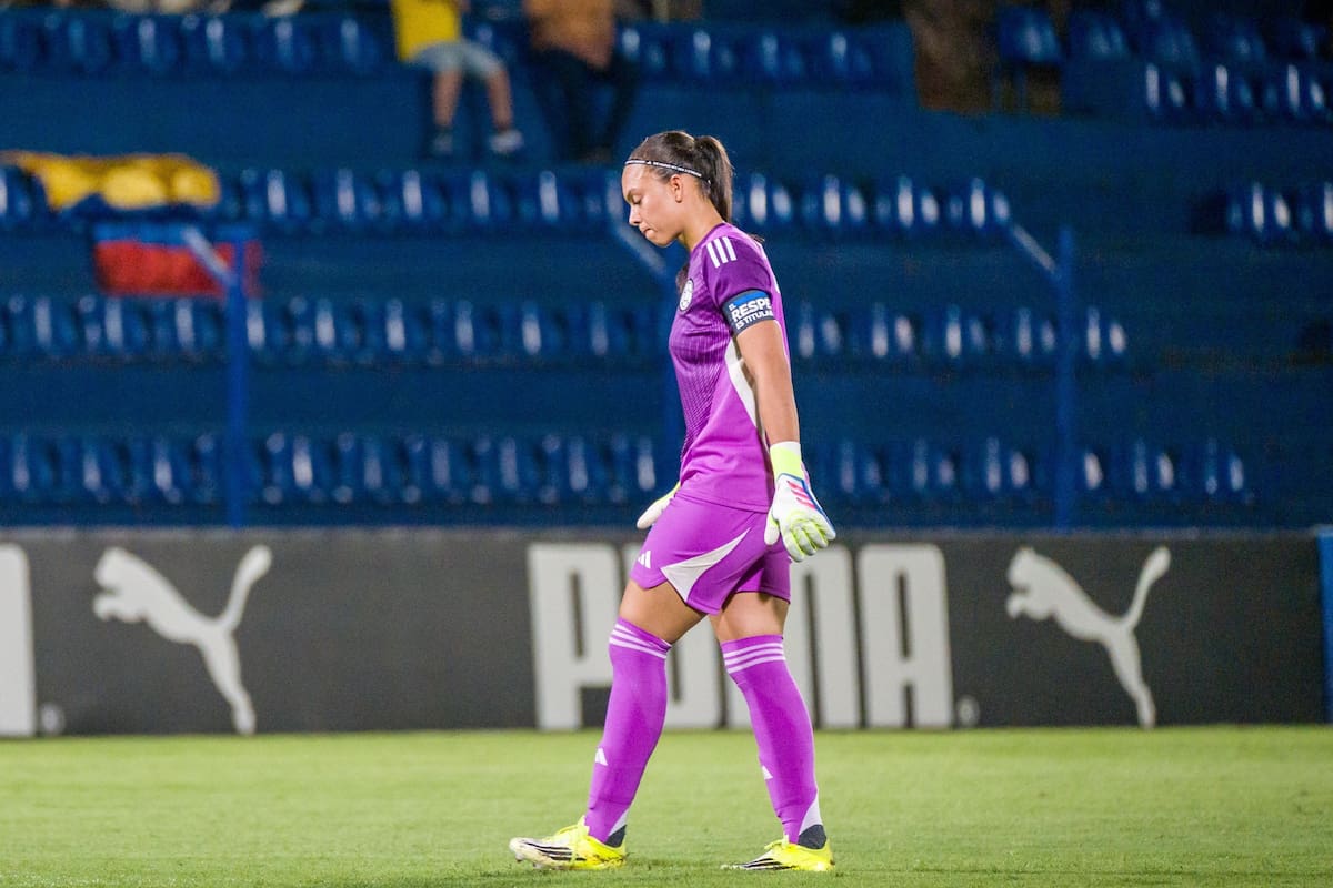 La selección Colombia femenina Sub-20 cayó 1-0 frente a Brasil, en la segunda fecha del Hexagonal Final del Sudamericano que se disputa en Paraguay. Foto: Conmebol.