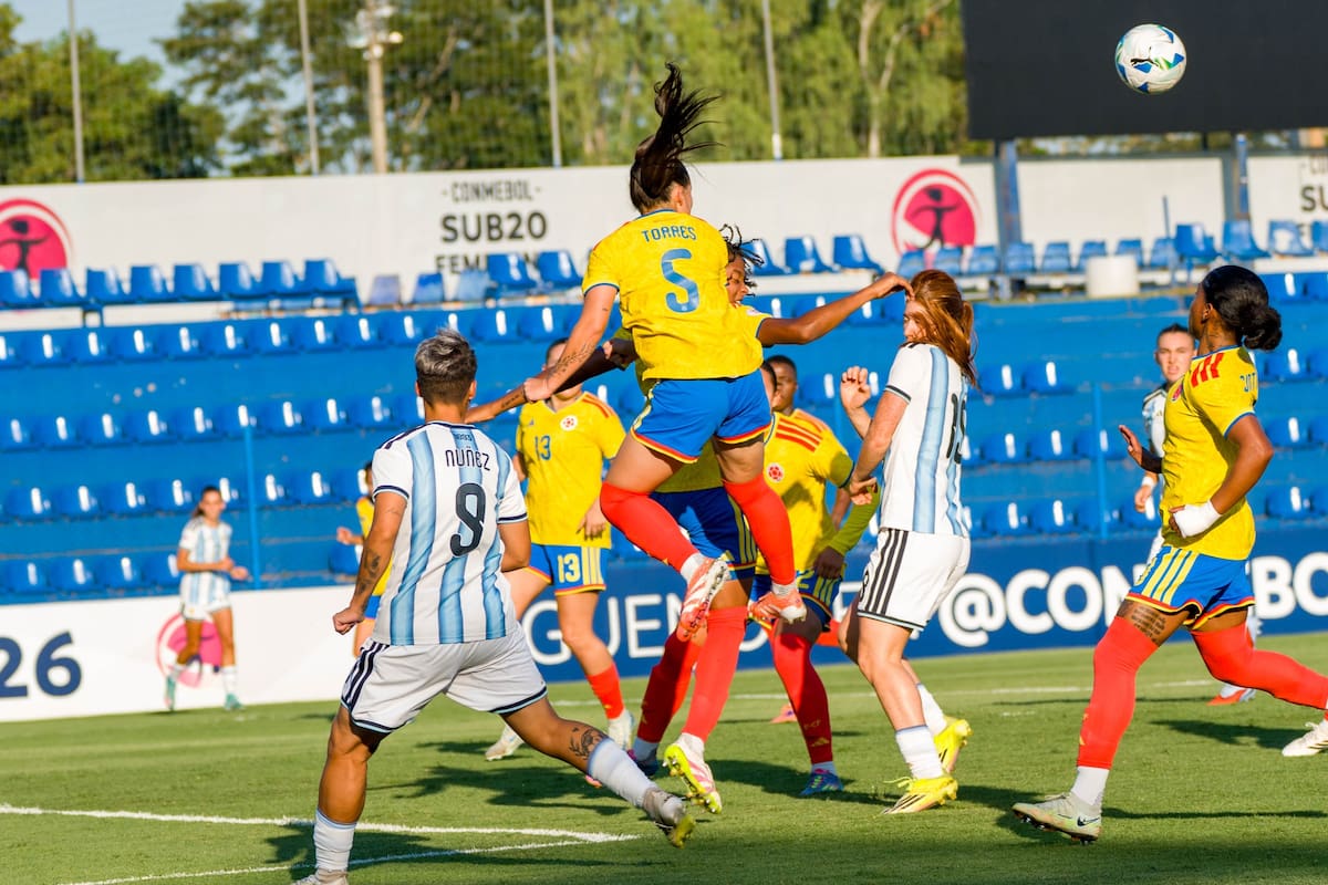 La selección Colombia Femenina Sub-20 perdió 3-0 ante Argentina en la última fecha del Hexagonal Final del Sudamericano de la categoría. Foto: Conmebol Torneos.