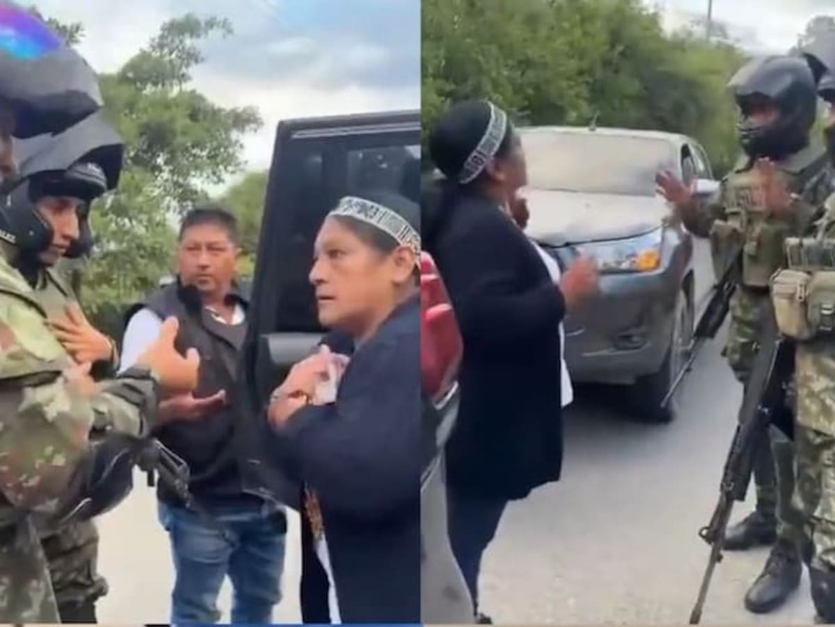 Polémica por reacción de senadora Aida Quilcué en incidente con el Ejército.
Foto: captura de video.
