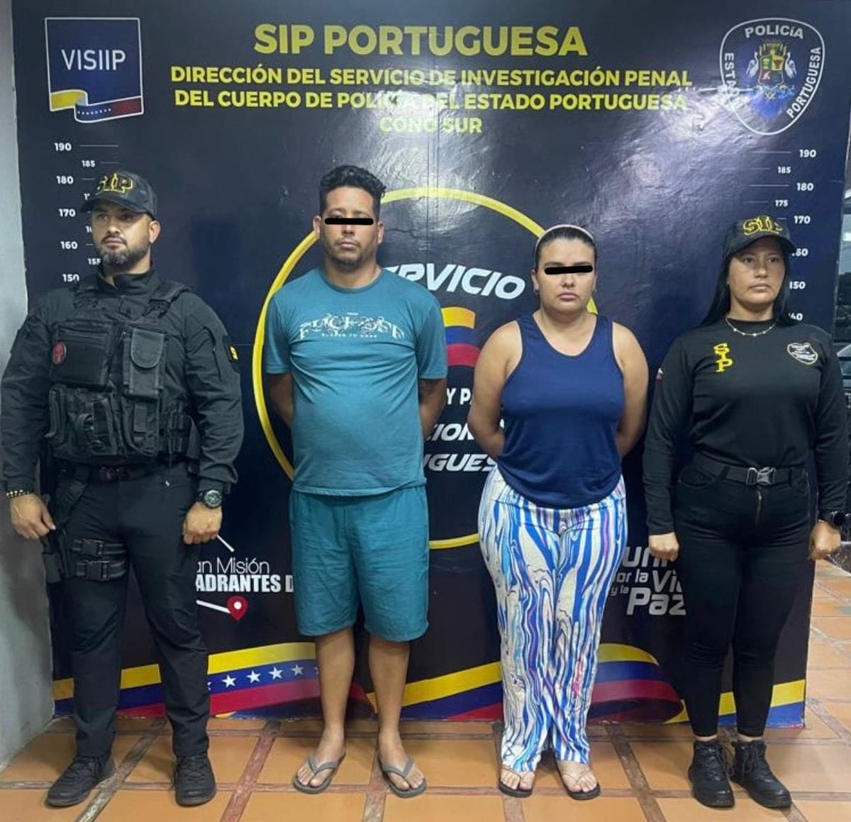Dos capturados señalados por la desaparición y muerte de Yulixa Toloza. // Foto: Servicio de Investigación Penal de Venezuela