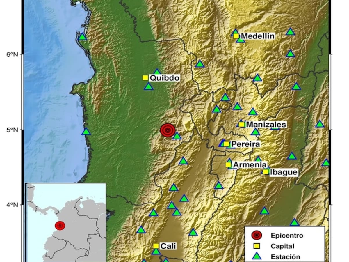 El epicentro del terremoto fue San José del Palmar, Chocó. // Foto: Servicio Geológico Colombiano