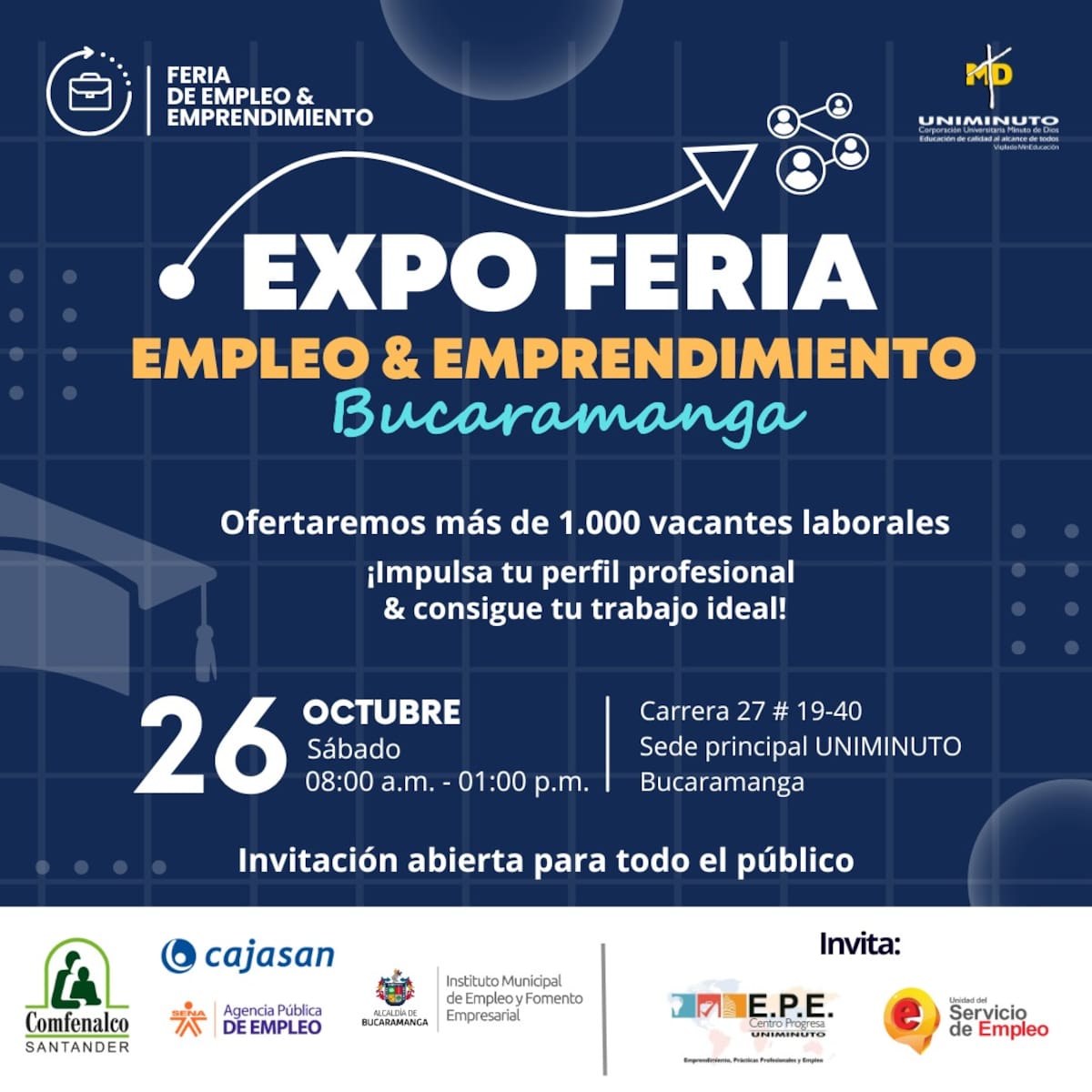 Trabajo sí hay en Bucaramanga: más de mil empleos se ofrecerán durante este 27 de octubre | Foto Suministrada