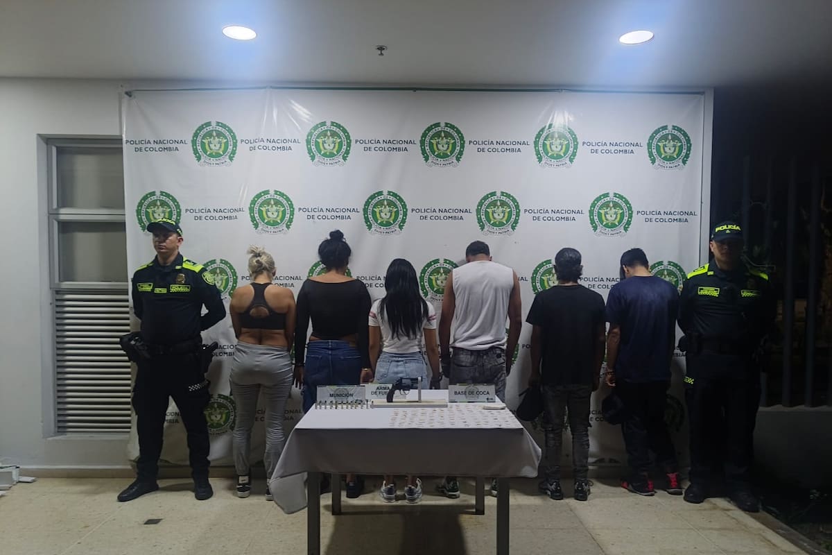 Siete personas fueron detenidas tras el operativo policial en el sur de Bucaramanga.