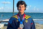 Velerista santandereano Simón Gómez logró la medalla de plata en los Juegos Centroamericanos