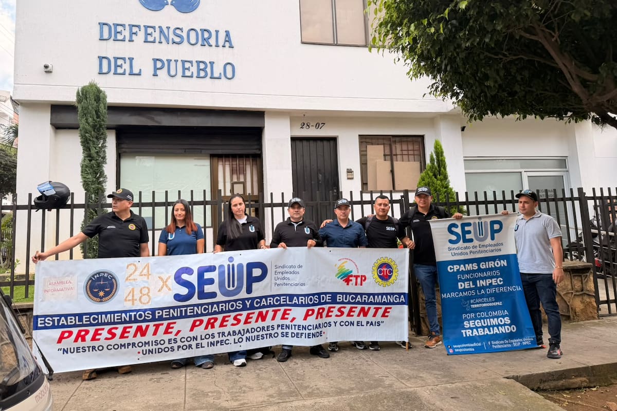 Sindicato del Inpec pide a la Defensoría alertar por riesgo para funcionarios en Santander