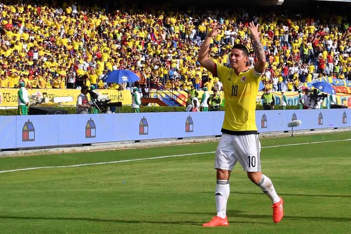 Con una estelar actuación de James Rodríguez, quien se reportó con un gol y una asistencia, la Selección Colombia derrotó 2 por 0 a su similar de Venezuela, en juego válido por la séptima fecha de las Eliminatorias Sura-mericanas a la Copa del Mundo Rusia 2018. (Foto: AFP / VANGUARDIA LIBERAL)