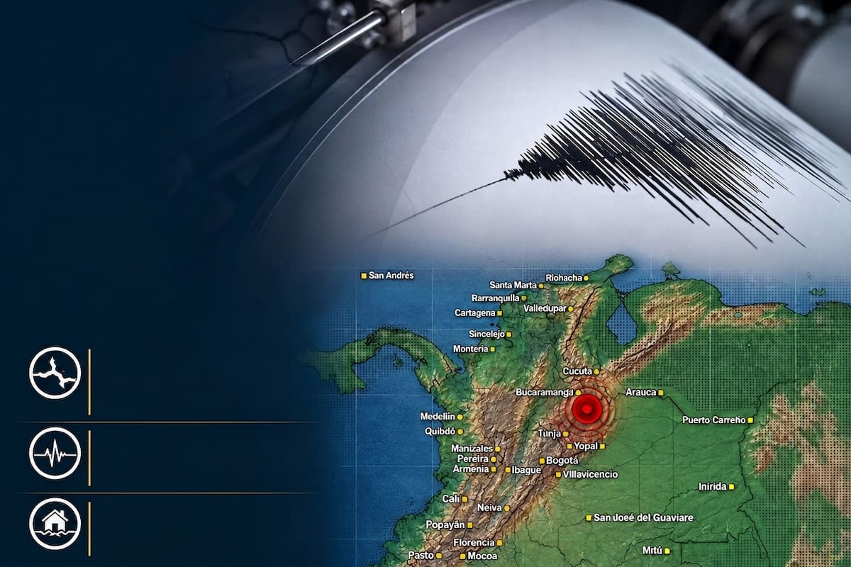 Un evento sísmico de magnitud 5.1 se registró este miércoles 26 de agosto, a las 11:45 a. m., con una profundidad de 140 kilómetros, según el Servicio Geológico Colombiano.