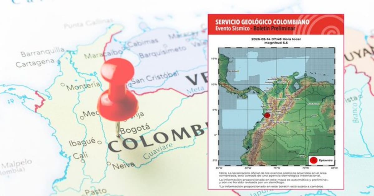 El movimiento telúrico se sintió con fuerza en el suroccidente y centro del país este 14 de mayo de 2026, incluyendo ciudades como Cali, Quibdó, Pereira y Manizales.
