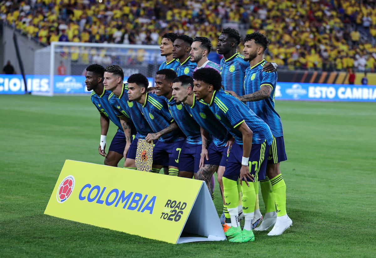 ORLANDO (United States), 26/03/2026.- Colombia players line-up ahead of the international friendly match between Colombia and Croatia in Orlando, Florida, USA, 26 March 2026. (Futbol, Amistoso, Croacia) EFE/EPA/CRISTOBAL HERRERA-ULASHKEVICH