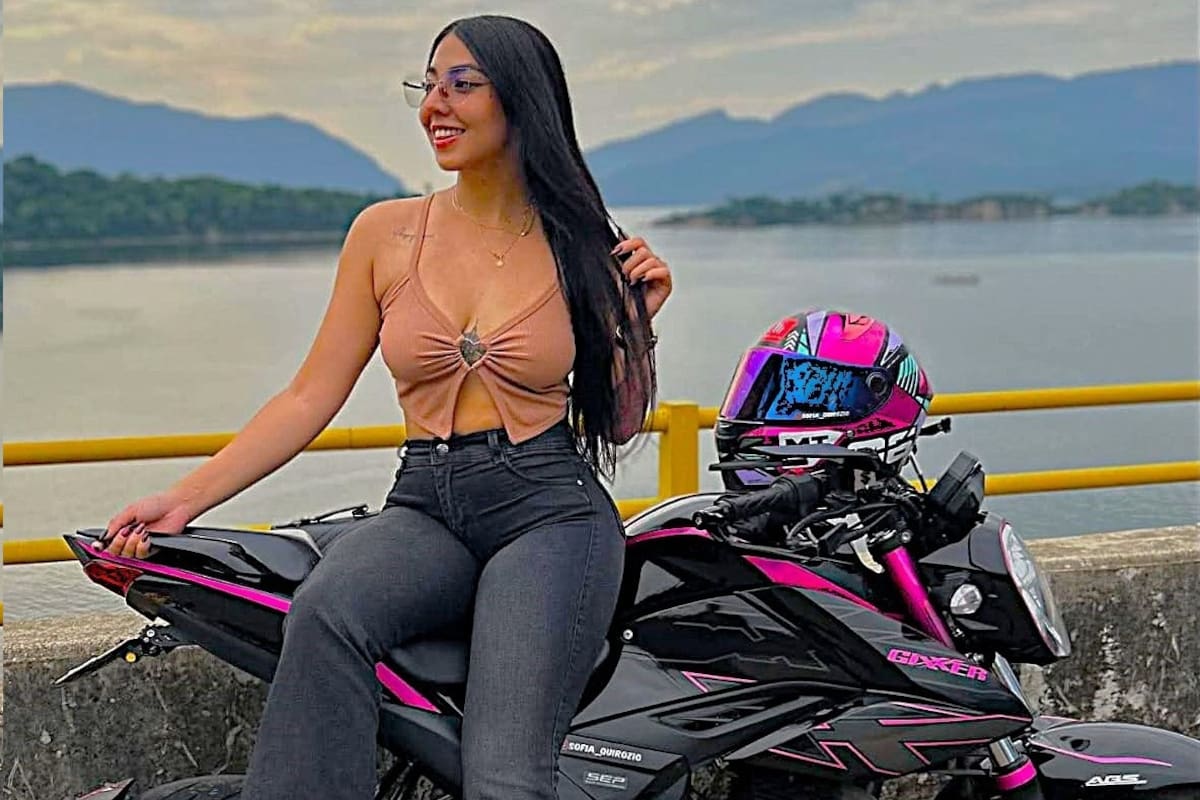 Sofía Quiroz era conocida en redes sociales por su pasión por las motocicletas.