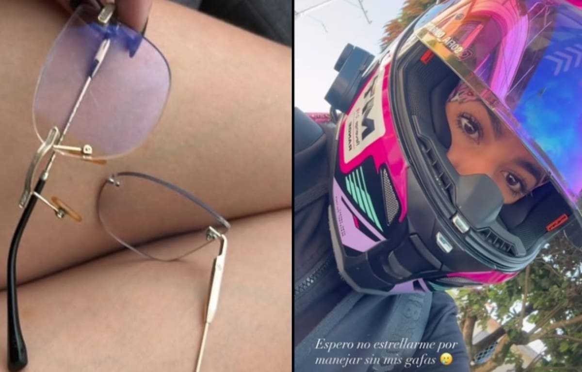 Sofía Quiroz publicó en sus redes sociales que sus lentes se le habían partido.