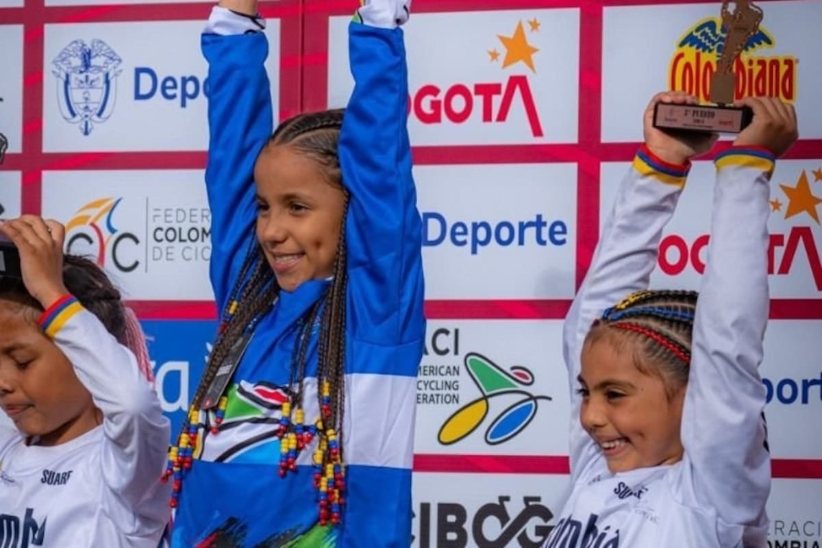 Sophia Larrota, campeona panamericana de BMX con 8 años: la santandereana que conquistó el oro en Bogotá. Foto: Indersantander