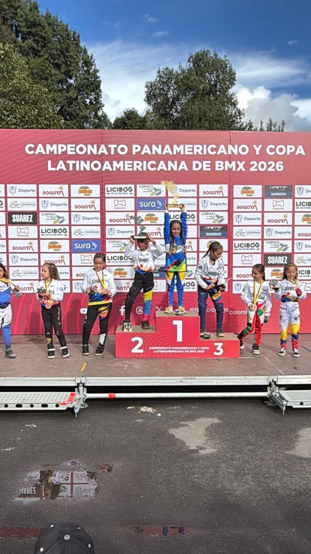 Sophia Larrota, campeona panamericana de BMX con 8 años: la santandereana que conquistó el oro en Bogotá. Foto: Indersantander