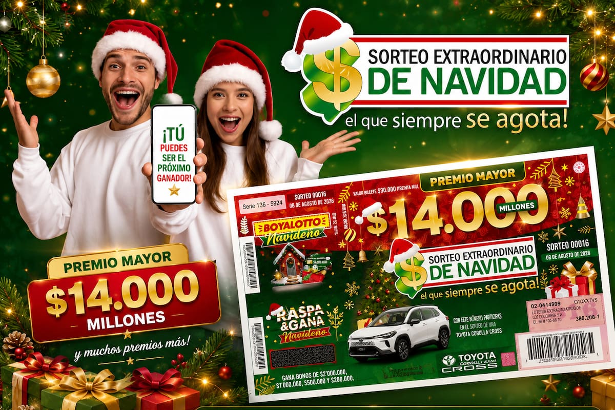 Conozca el resultado del sorteo extraordinario de Navidad, de este sábado 8 de agosto.