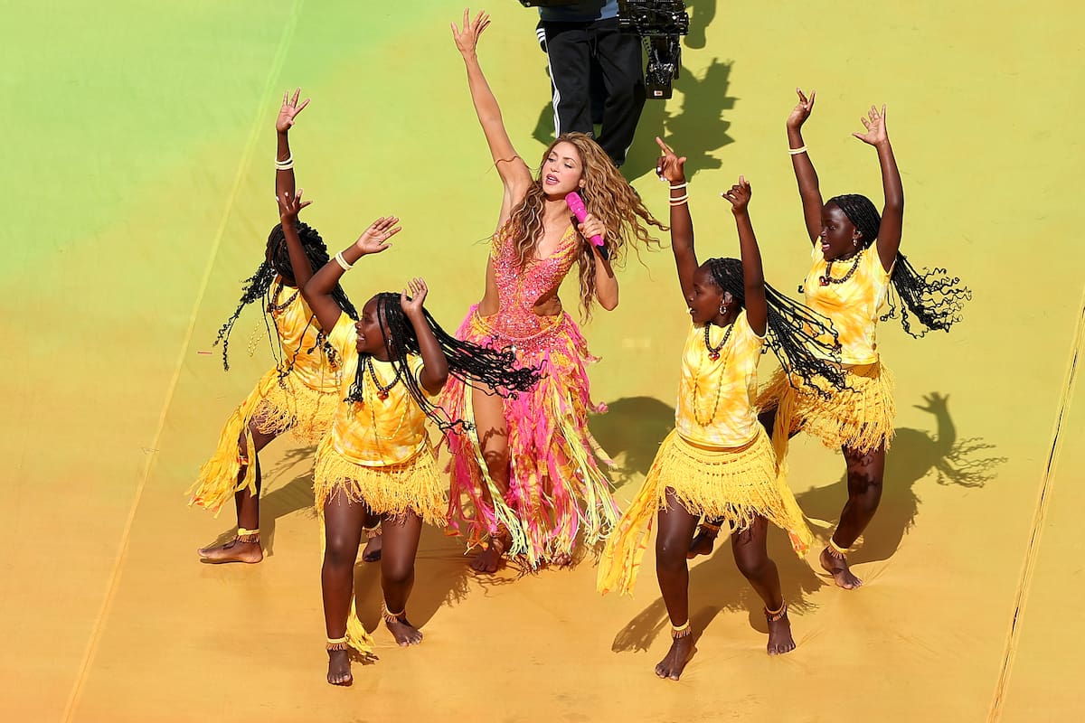 EAST RUTHERFORD, NEW JERSEY - JULY 19: Shakira performs during the Topps Final Halftime Show the FIFA World Cup 2026 Final match between Spain and Argentina at New York New Jersey Stadium on July 19, 2026 in East Rutherford, New Jersey. (Photo by Florencia Tan Jun/Getty Images) Chris Cornejo