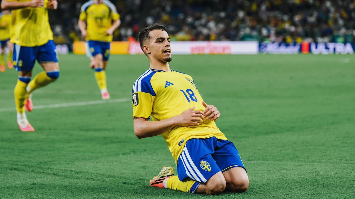 La selección de Suecia logró una importante victoria por 5-1 contra Túnez este domingo, lo que la posiciona como líder del Grupo F. Foto: Selección de Suecia.