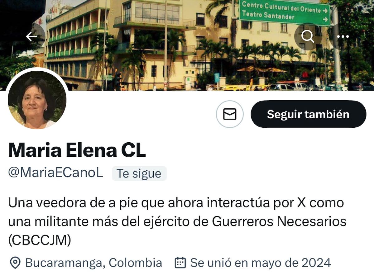 Esta es la cuenta de X por la que el exconcejal Carlos Barajas asesora a María Elena Cano.
