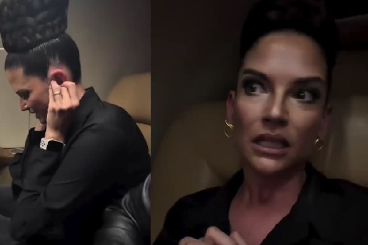 Los momentos de pánico que vivió la cantante Natalia Jiménez captados en video. El avión donde viajaba sufrió falla en pleno vuelo.