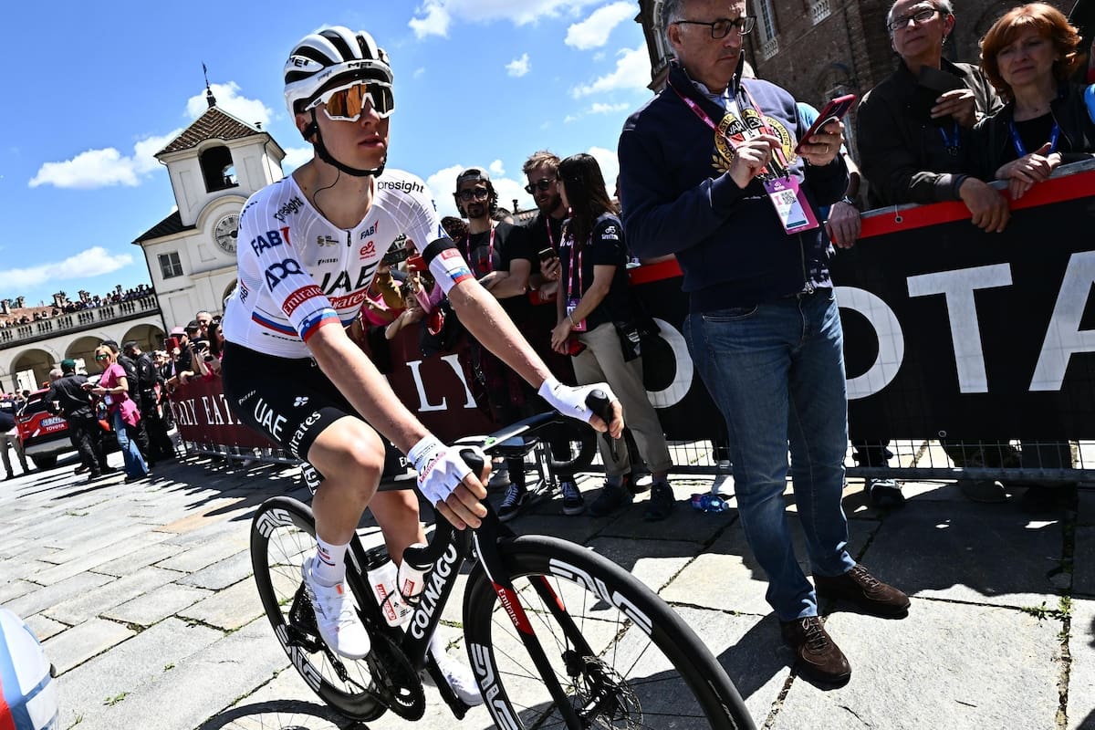 El ciclista esloveno Tadej Pagacar en el Giro de Italia 2024.