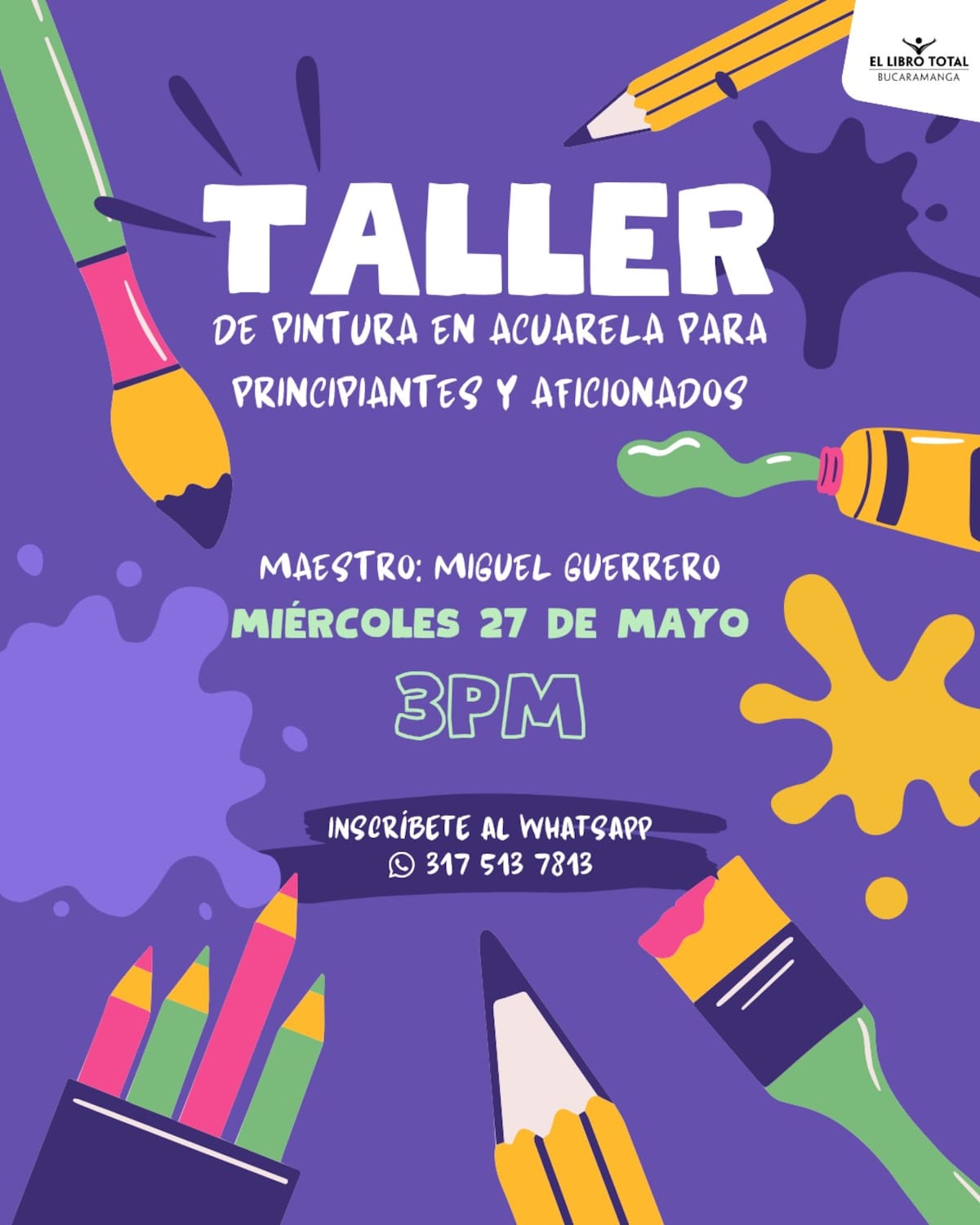 Taller de acuarela en Bucaramanga.