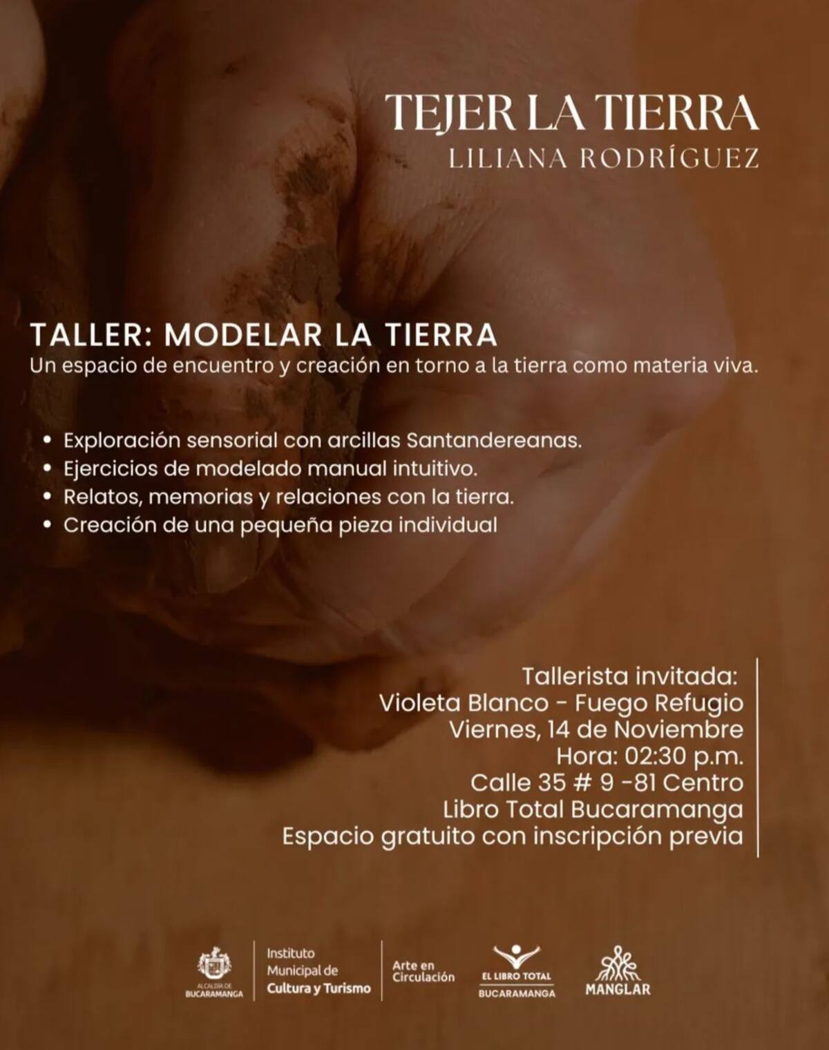 El taller “Modelar la Tierra” invita a reconectar con la memoria del territorio a través de la arcilla y la creación colectiva. / Tomada de redes sociales