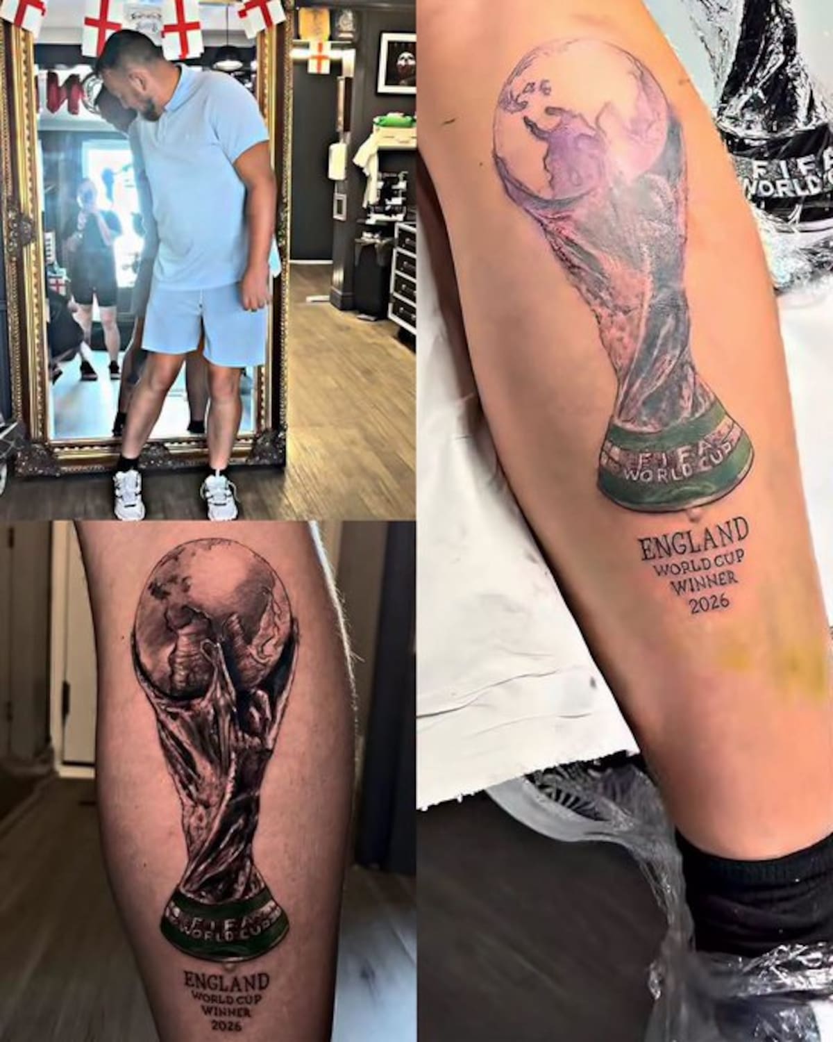 Aficionado inglés modificó su tatuaje tras la derrota en la final del Mundial 2026.