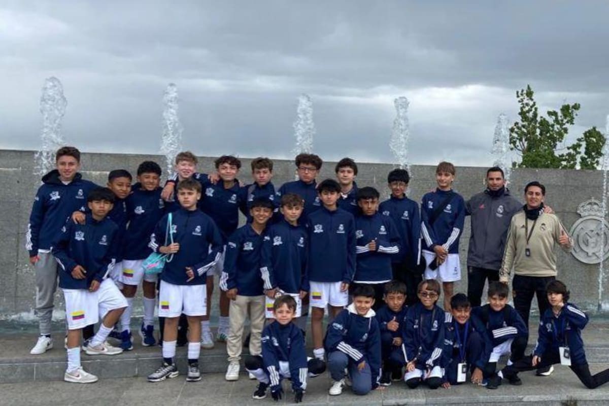 Estos fueron los 23 niños y jóvenes que representaron a Colombia y participaron en el Torneo World Challenge de la Ciudad Deportiva Real Madrid. Foto: Suministrada.