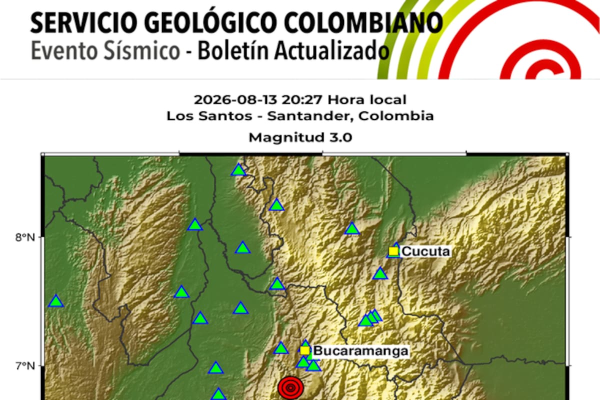 El evento se registró a las 8:27 p. m.
