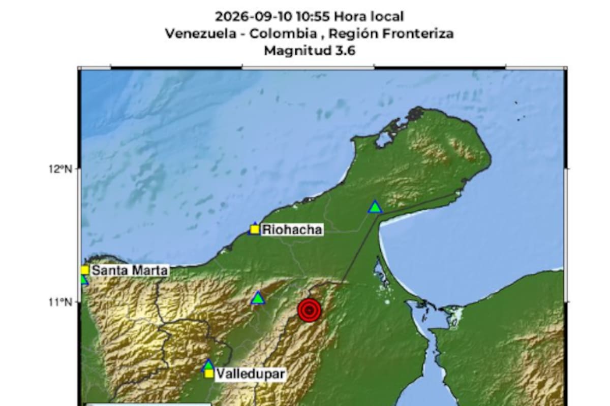 Temblor de magnitud 3,6 sorprendió este jueves en zona fronteriza de La Guajira colombiana. | Foto: Tomada de Servicio Geológico Colombiano.