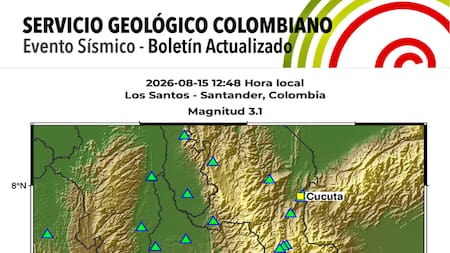 ¿Lo sintió? Tembló en Santander este sábado: sismo tuvo su epicentro cerca de Los Santos