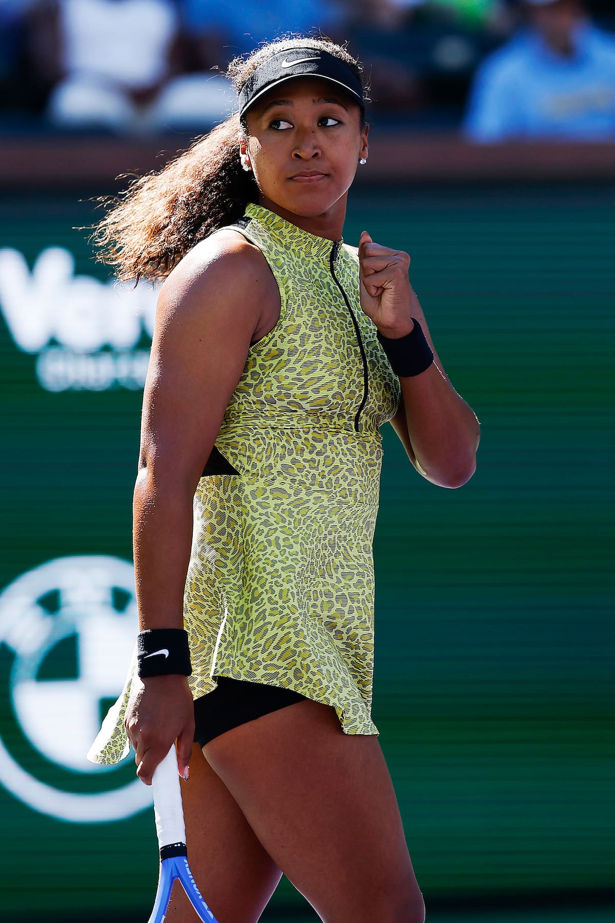 INDIAN WELLS (United States), 09/03/2026.- Naomi Osaka of Japan reacts while in action against Camila Osorio of Columbia during their womens singles match on day 5 of the BNP Paribas Open tennis tournament in Indian Wells, California, USA, 08 March 2026. (Tenis, Japón) EFE/EPA/JOHN G. MABANGLO