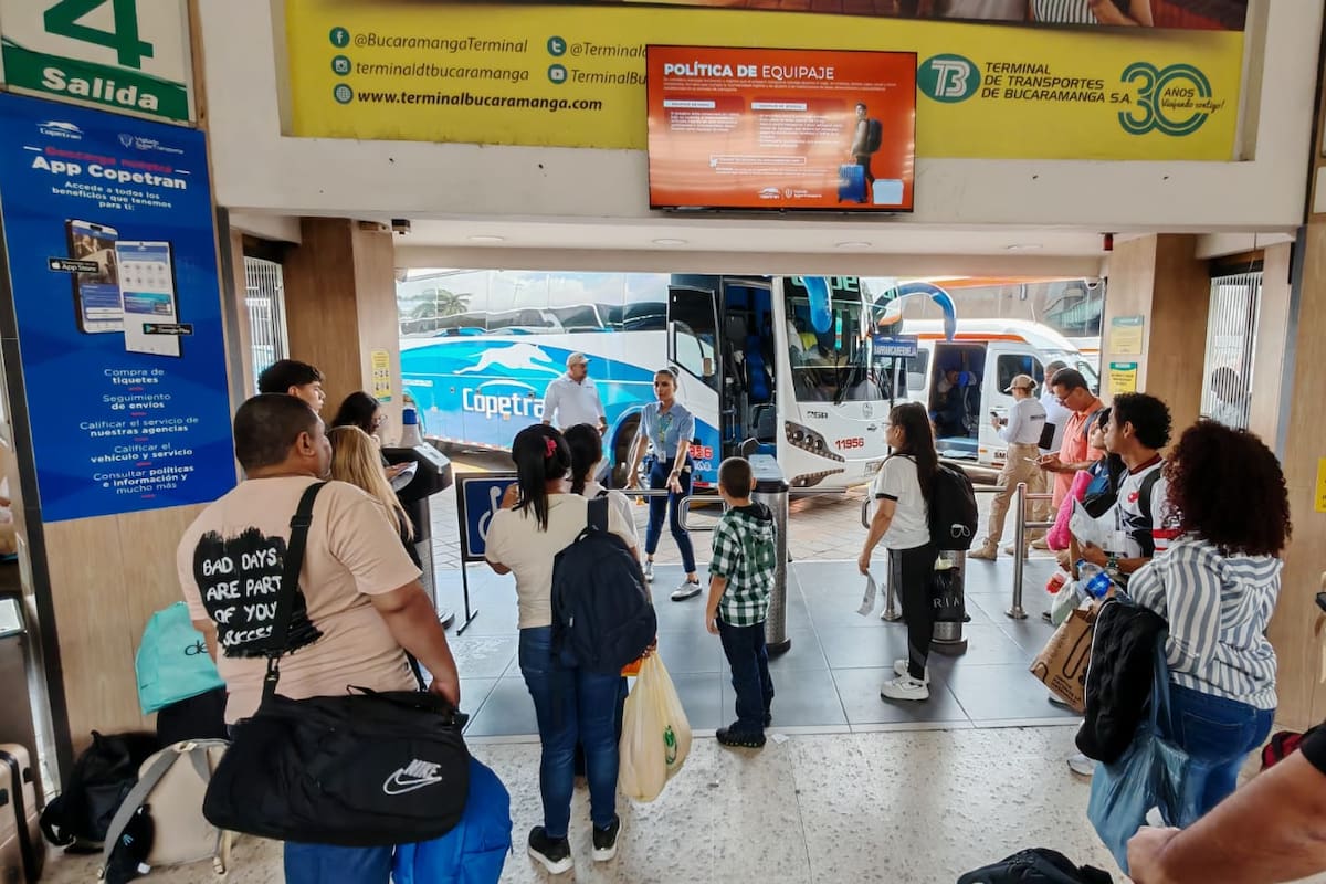 Cerca de 39.000 pasajeros se movilizaron al inicio de esta Semana Santa en Bucaramanga; se esperan cifras récord al cierre de la temporada. Foto: Marco Valencia