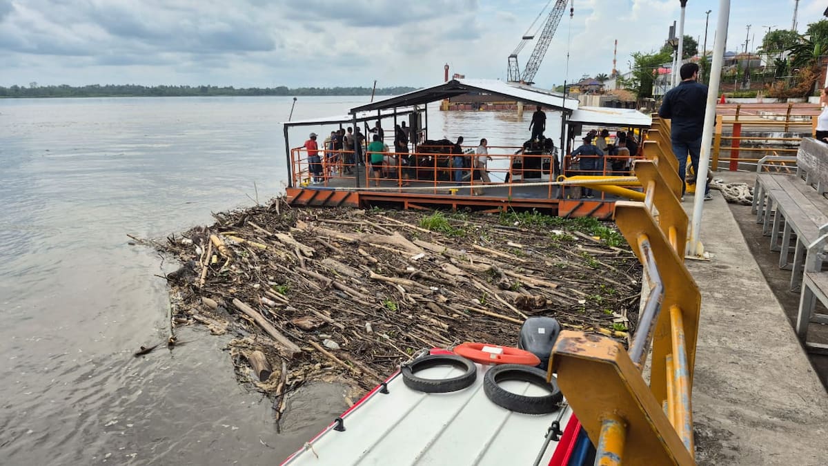 Así se encuentra por estos días la Terminal Yuma de Barrancabermeja en el río Magdalena.