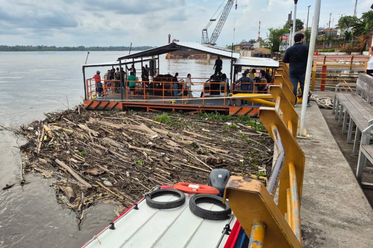 Así se encuentra por estos días la Terminal Yuma de Barrancabermeja en el río Magdalena.