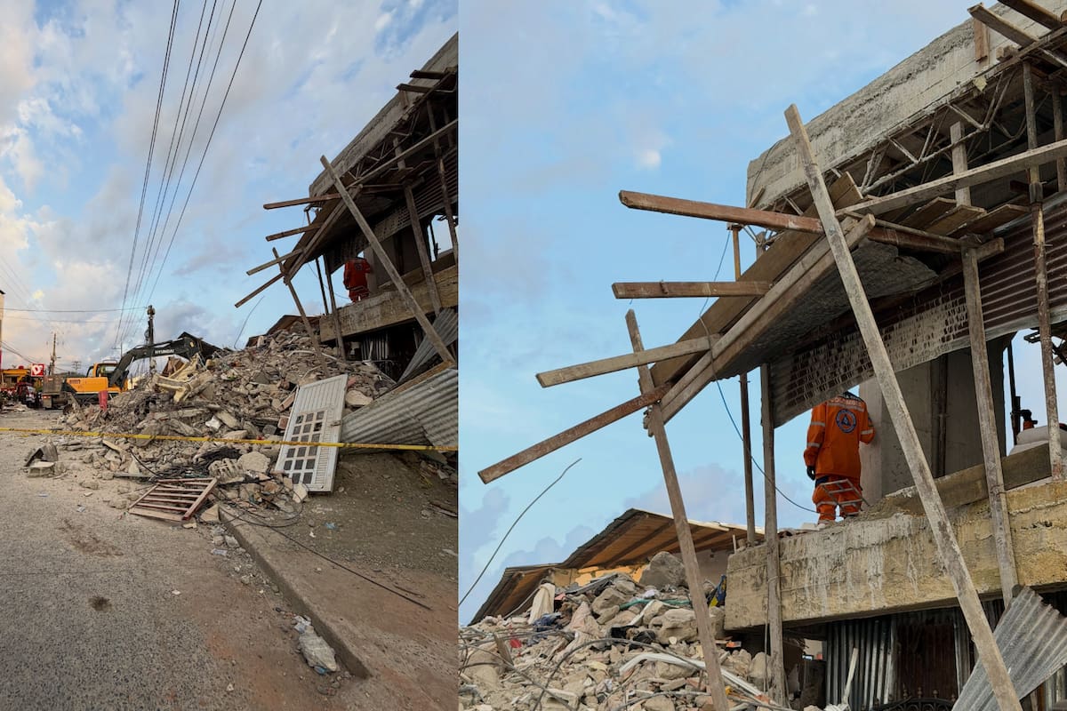 La presentadora de Noticias RCN Rossy Lemos mostró en sus redes sociales las grietas y los desprendimientos que dejó el terremoto en su vivienda de Quibdó, capital del Chocó. Foto: tomada de las redes sociales de Rossy Lemos.