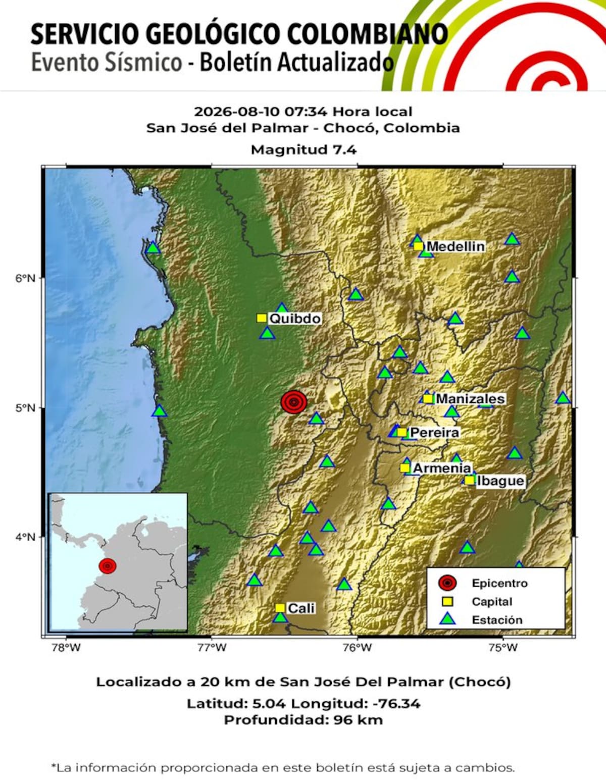 Terremoto en Colombia. // COLPRENSA