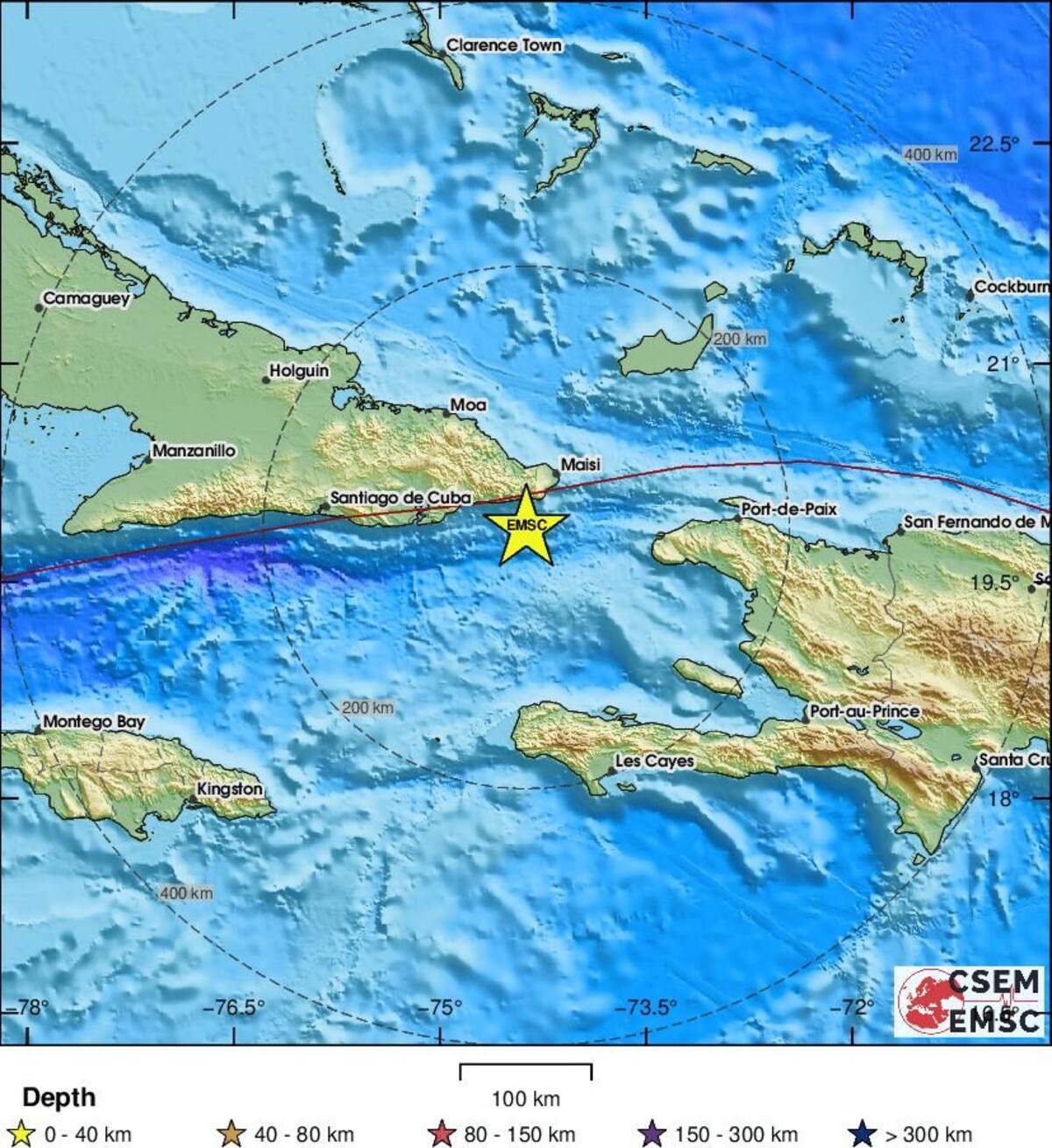 Hace aproximadamente ocho horas se produjo un terremoto superficial de magnitud 5,8 en la región de Cuba.